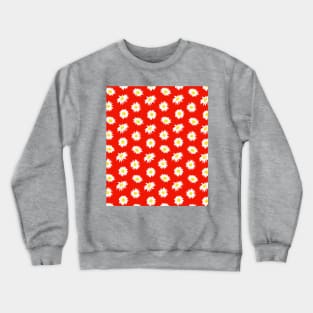 90’s Daisy Ditsy Pattern on Red Crewneck Sweatshirt